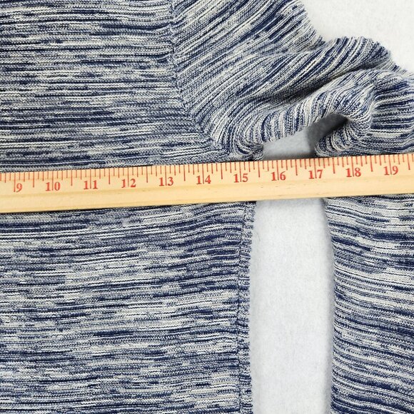 Ann Taylor Sweater Womens Small Blue White Space Dye Knit Crew Neck Pullover - Picture 3 of 9